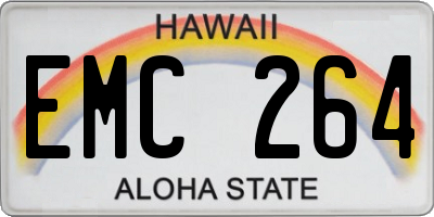HI license plate EMC264