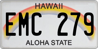HI license plate EMC279