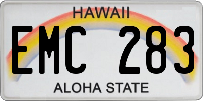 HI license plate EMC283