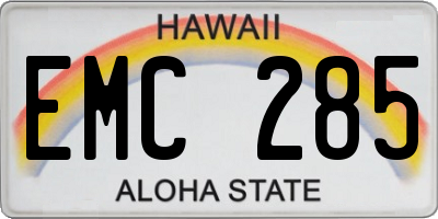 HI license plate EMC285
