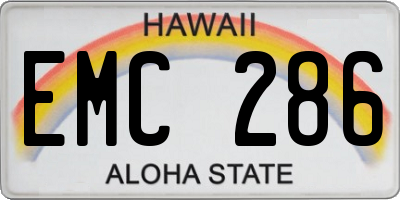 HI license plate EMC286