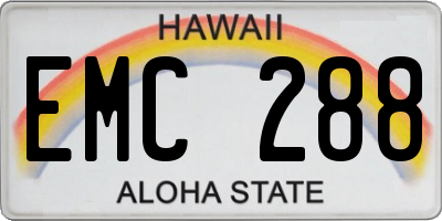 HI license plate EMC288