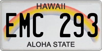HI license plate EMC293