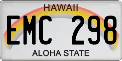 HI license plate EMC298