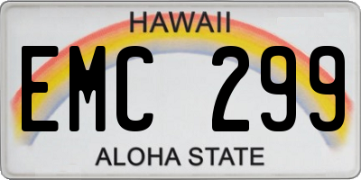 HI license plate EMC299