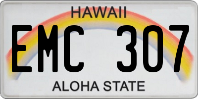 HI license plate EMC307