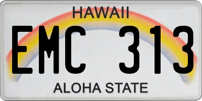 HI license plate EMC313