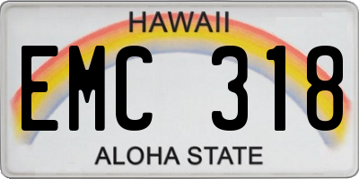 HI license plate EMC318