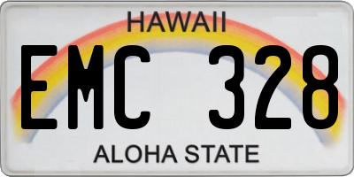 HI license plate EMC328