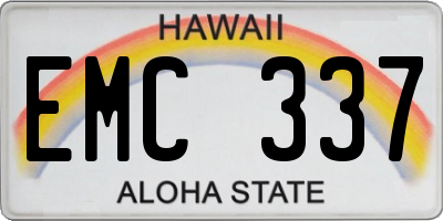 HI license plate EMC337