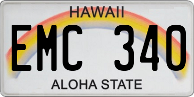 HI license plate EMC340