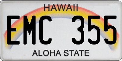 HI license plate EMC355