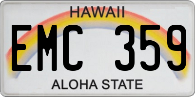 HI license plate EMC359