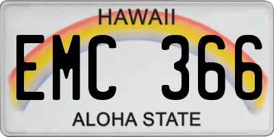 HI license plate EMC366