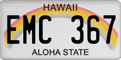 HI license plate EMC367
