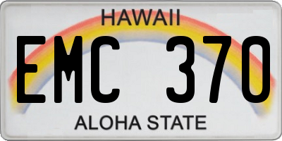 HI license plate EMC370