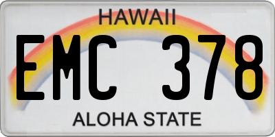HI license plate EMC378