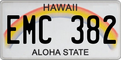 HI license plate EMC382