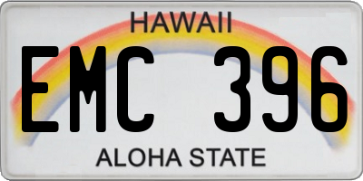 HI license plate EMC396