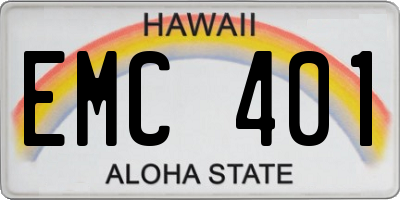 HI license plate EMC401