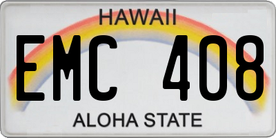 HI license plate EMC408