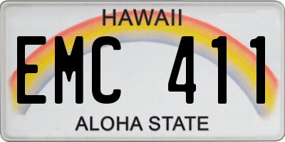 HI license plate EMC411
