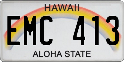 HI license plate EMC413