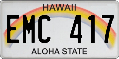 HI license plate EMC417