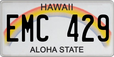 HI license plate EMC429