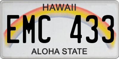HI license plate EMC433