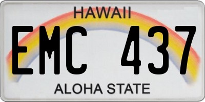 HI license plate EMC437