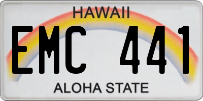 HI license plate EMC441