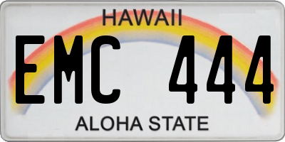 HI license plate EMC444