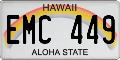 HI license plate EMC449