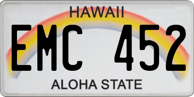 HI license plate EMC452