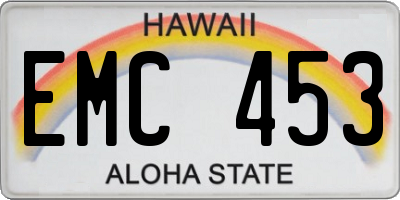 HI license plate EMC453