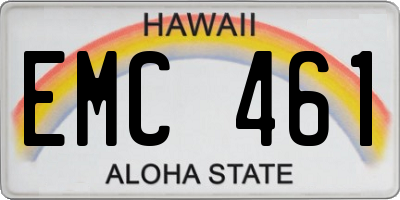 HI license plate EMC461