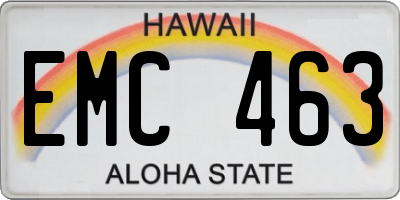 HI license plate EMC463