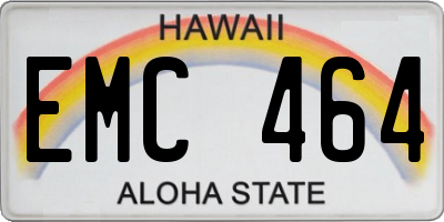 HI license plate EMC464