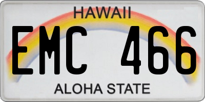 HI license plate EMC466