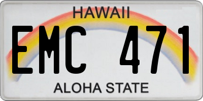 HI license plate EMC471