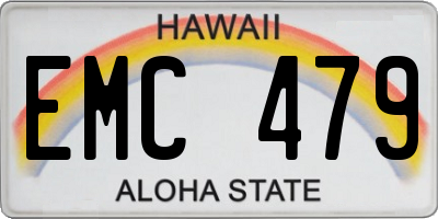HI license plate EMC479