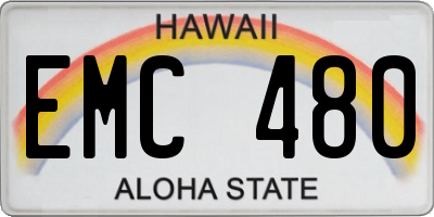 HI license plate EMC480