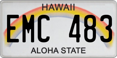 HI license plate EMC483