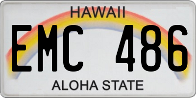 HI license plate EMC486