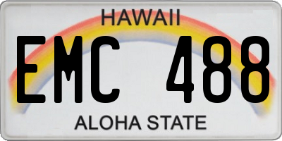 HI license plate EMC488