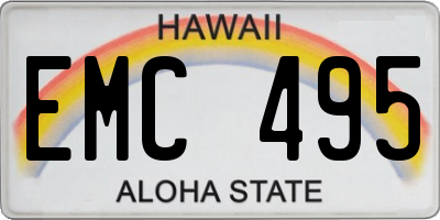 HI license plate EMC495