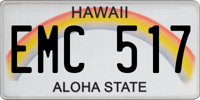 HI license plate EMC517