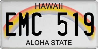 HI license plate EMC519