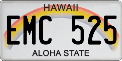 HI license plate EMC525